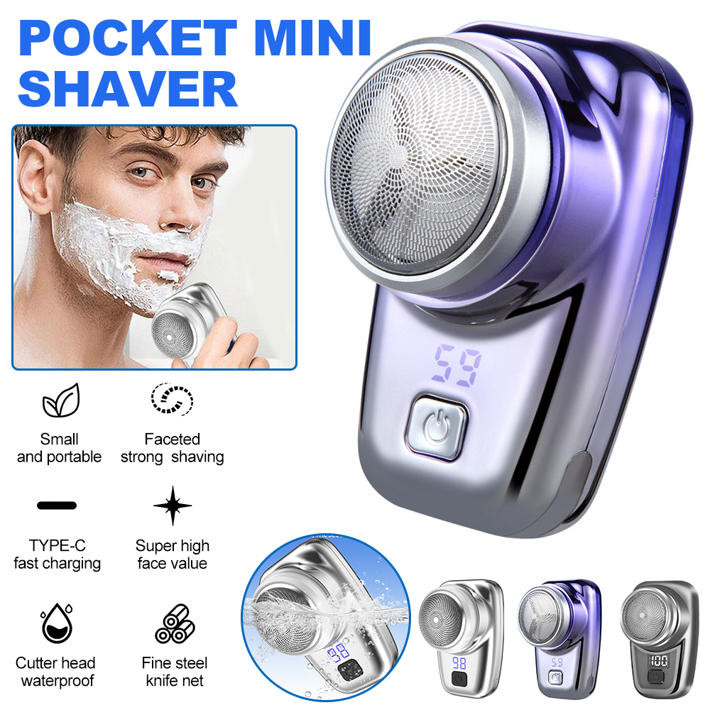 Mini Shave Portable Electric Shaver for Men Razor Beard Trimmer USB Recharge BK0