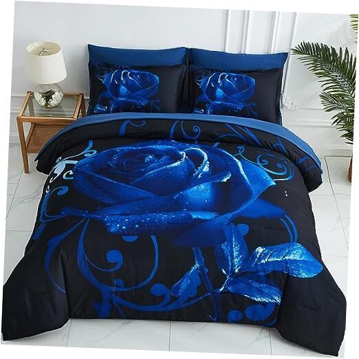 Comforter Set Queen 7 Piece Bed in a Bag Rose Comforter Queen(90