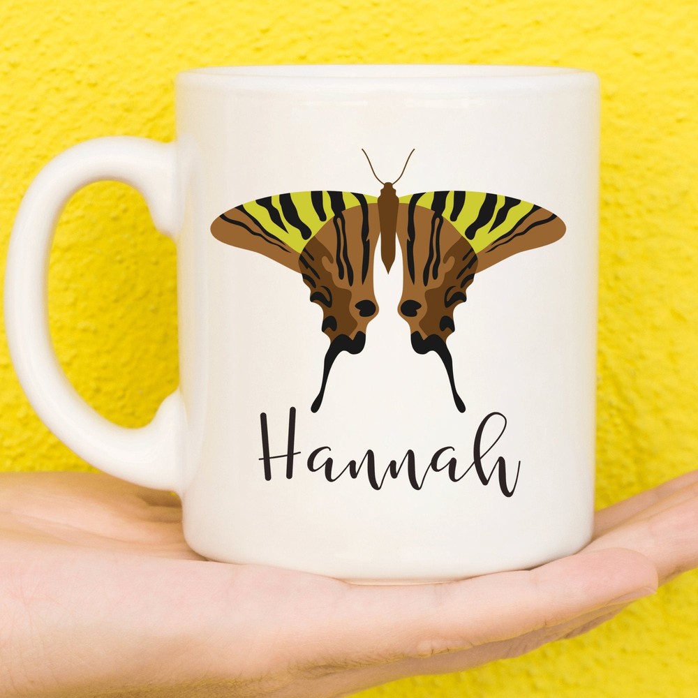 Personalised Butterfly Mug Butterfly Gift Butterfly Lovers Personalised Mugs