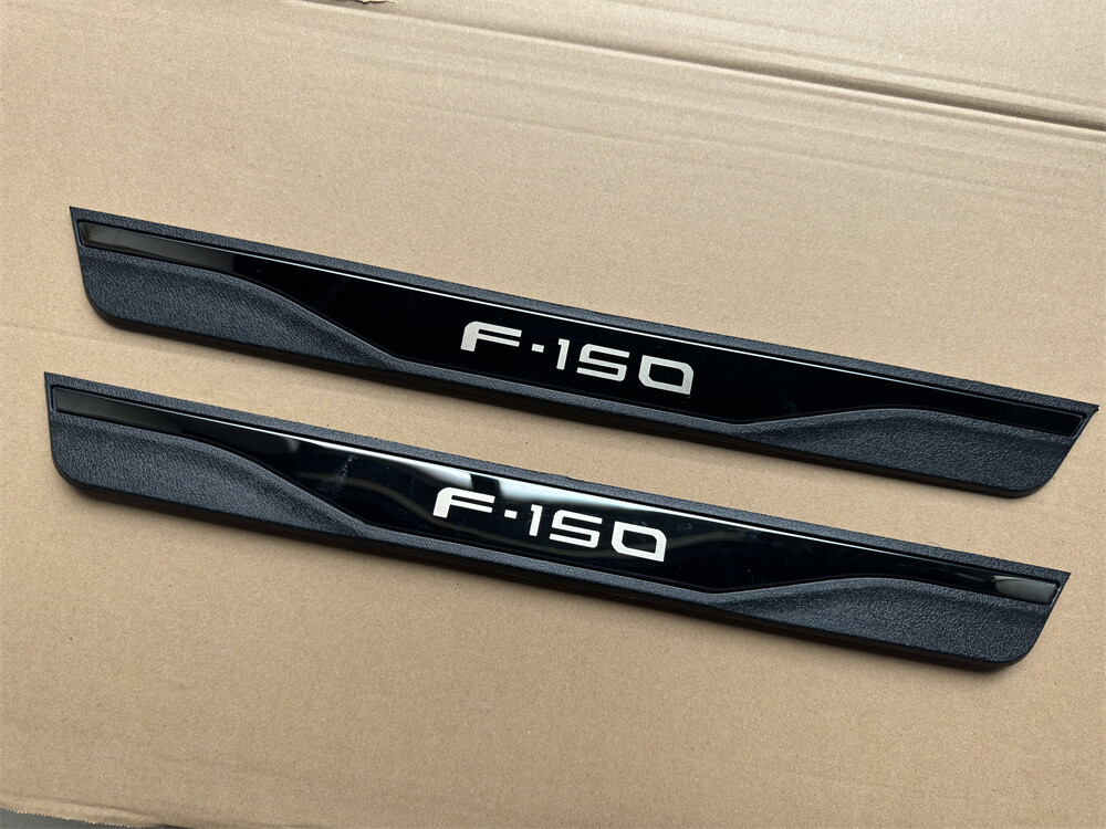 2Pcs Black Door Scuff Sill Cover Panel Step Protector for Ford F-150 Accessories