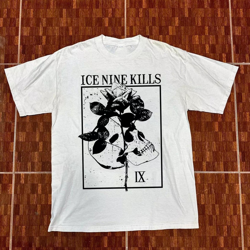 NEW Ice Nine Kills Band Short Sleeve White All Size Unisex T-Shirt