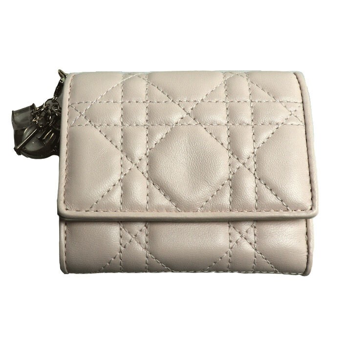 Christian Dior Lady Dior Cannage Lotus Wallet Purse S0181ONIW Japan Limited Edition 5880