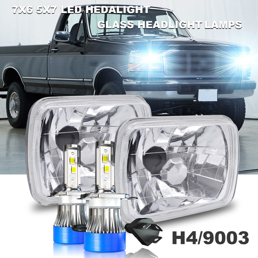 7x6 5x7 LED H4 Headlights with DRL for 1982-1995 Toyota Pickup 4Runner