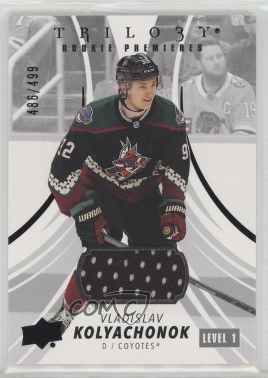 2022 Trilogy Jersey Black Foil Memorabilia /499 Vladislav Kolyachonok Rookie RC