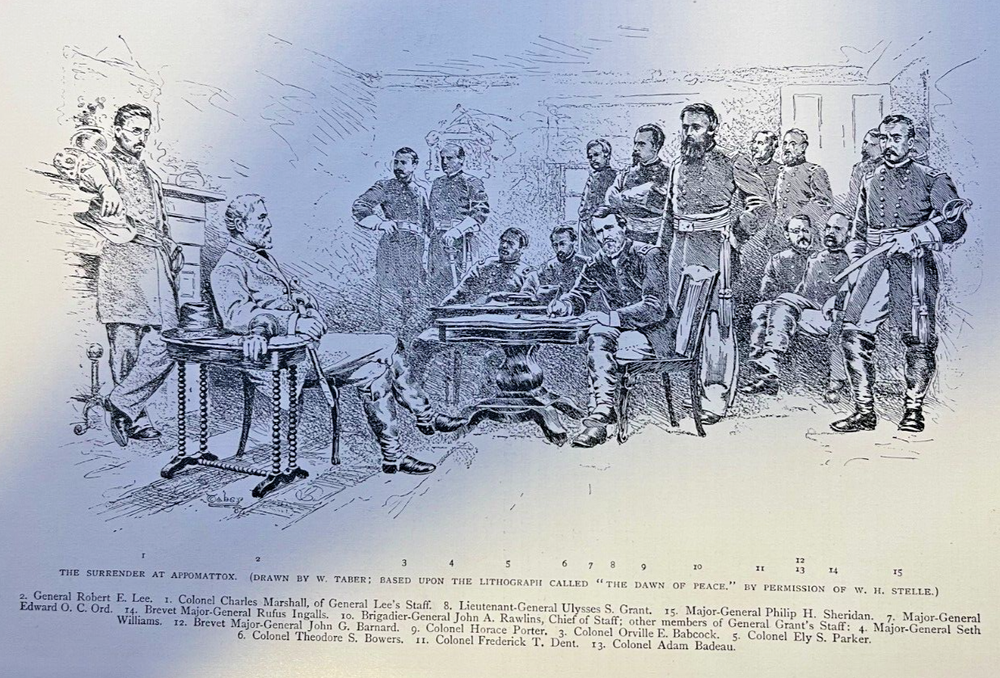 General Ulysses S. Grant Petersburg Surrender at Appomattox illustrated