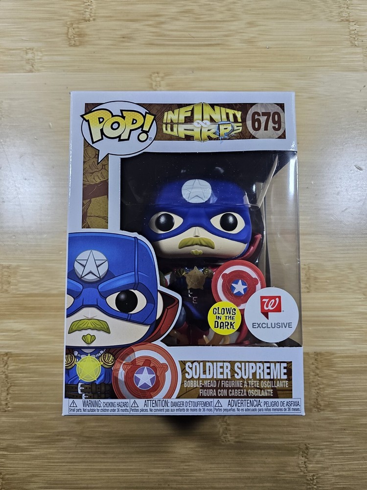 Funko POP Marvel Infinity Warps Soldier Supreme Walgreens Exclusive with Protector Case  
