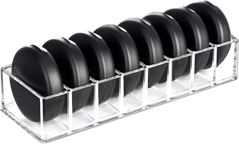 Clear Acrylic Makeup Compact Organizer, 8 Spaces Vanity Organizer Stand Eyeshado