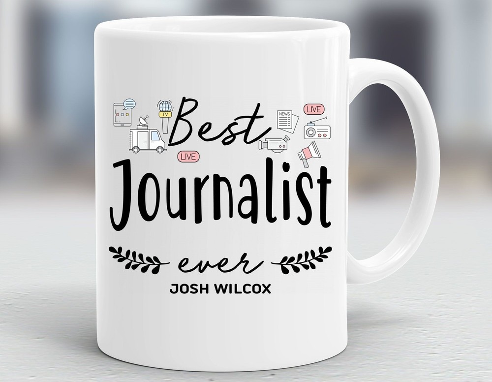 Personalized Journalist Mug Journalist Gift Gift Ideas For Journalist Presents