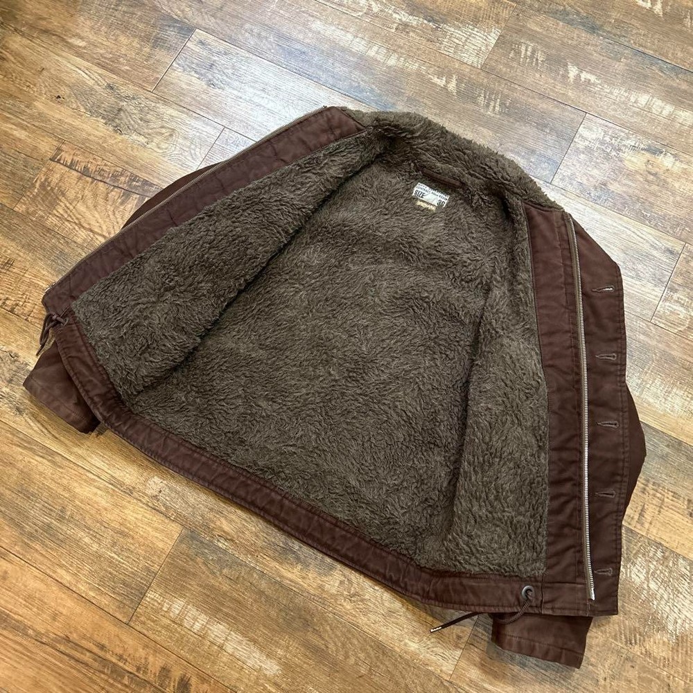 Buzz Rickson's Demotex N-1 Deck Jacket USN Vintage Alpaca Lined Brown Size 36