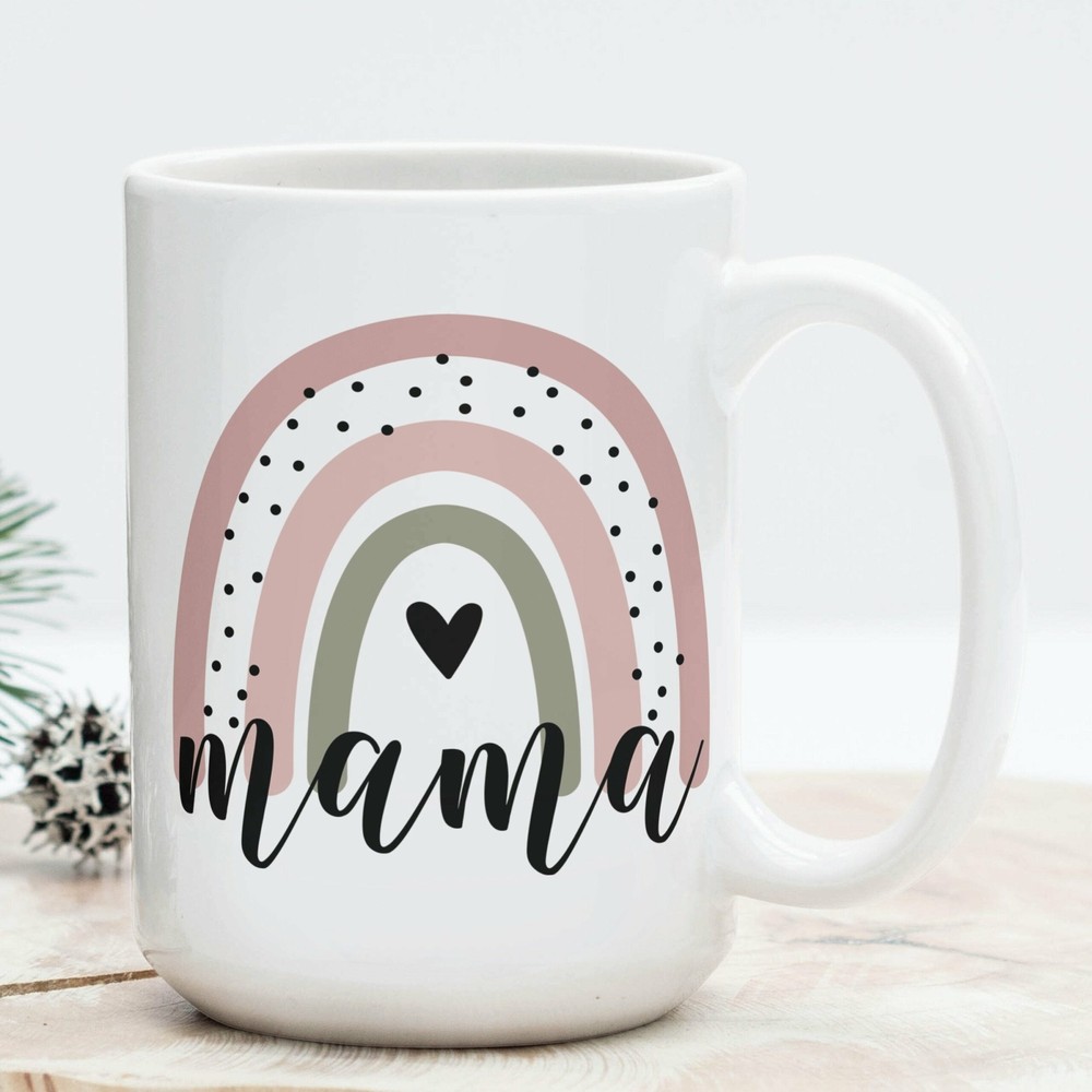 Mama Rainbow Coffee Mug For Mom Mama Mug For Mother's Day