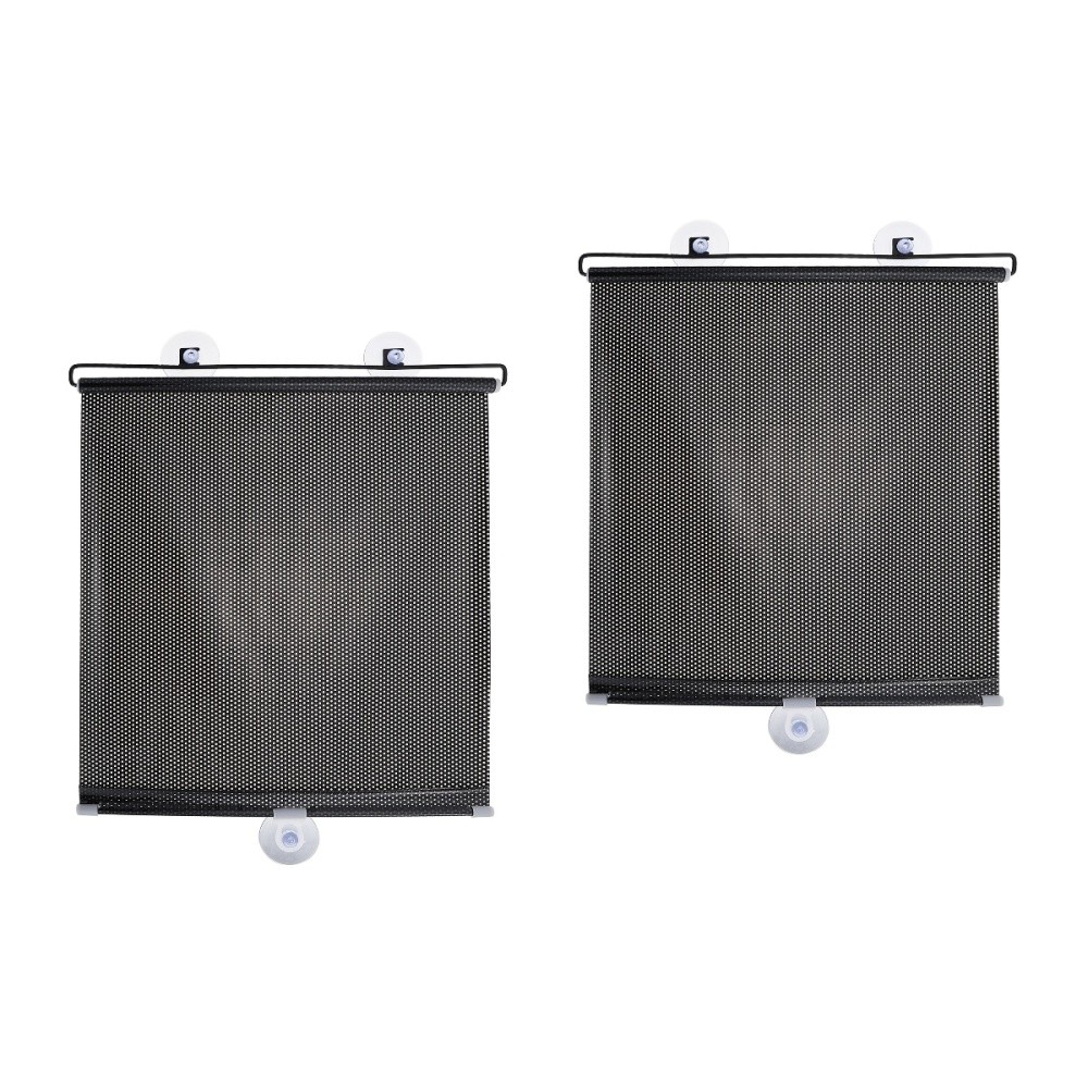 2 Sets Blackout Roller Blinds for Baby with Suction Cup Window Cover