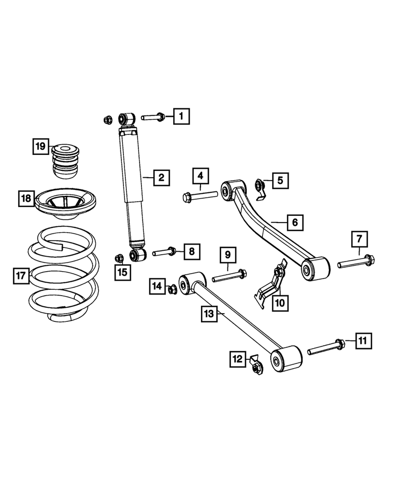 Genuine Mopar Suspension Shock Absorber Kit 68638602AA