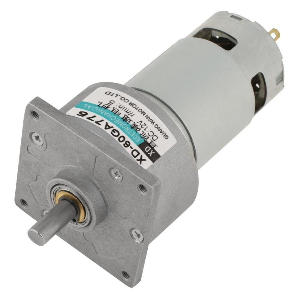 Mini DC Gear Motor 12V 35W - Adjustable Speed 5 RPM for Versatile Applications