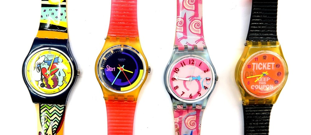 x4 Swatch Ladies Watches Vintage 1990's WORKING with BROKEN BANDS LJ103, LG106