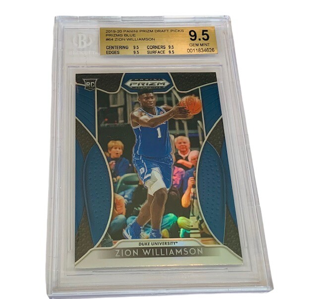 Zion Williamson Rookie Card RC BGS 9.5 GEM MINT 2019 Panini Prizm Pelicans BLUE