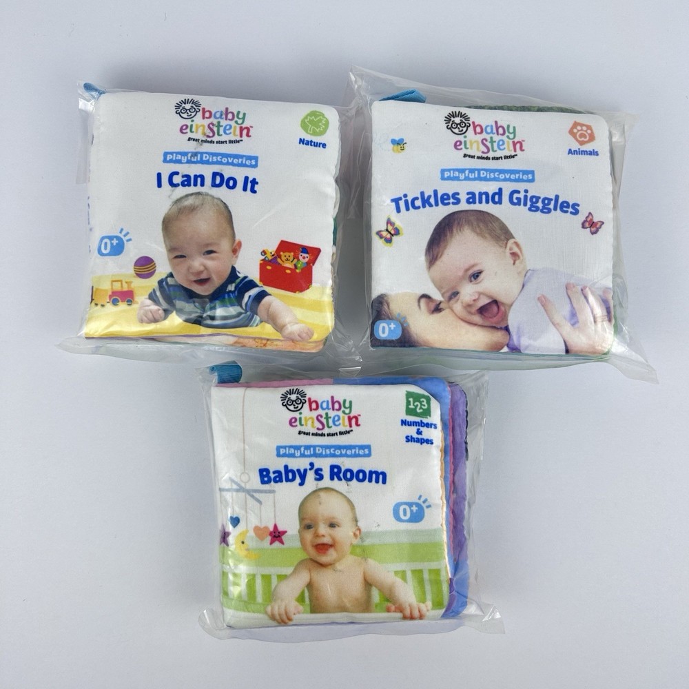 Baby Einstein Playful Discoveries 3 Cloth Book Bundle