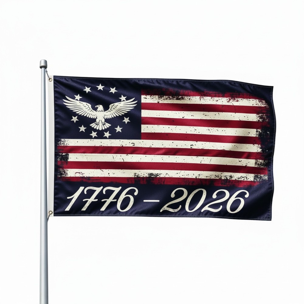 PromoPatriot 250th American Anniversary Flag 3x5 ft 200D Nylon USA Vintage Flag