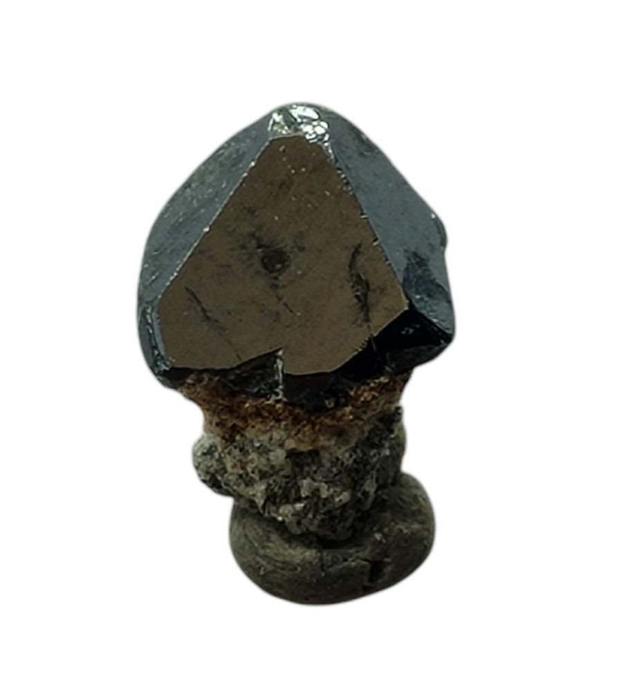 Double terminated lustrous Ilmenite crystal on matrix from Zagi Mountains Pakistan-image