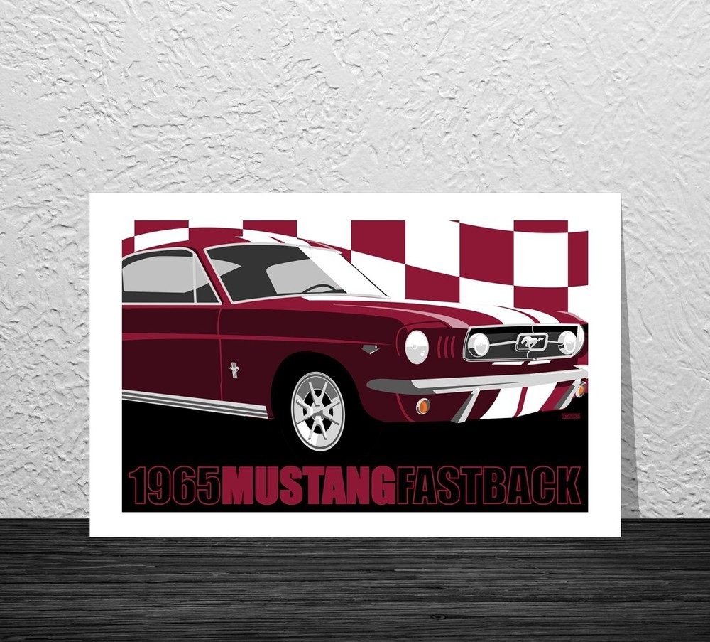 1965 Mustang Fastback 11x17