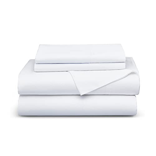 100% Bamboo Sheets - Deep Pocket Sheets Set Up to 16 inches Queen White