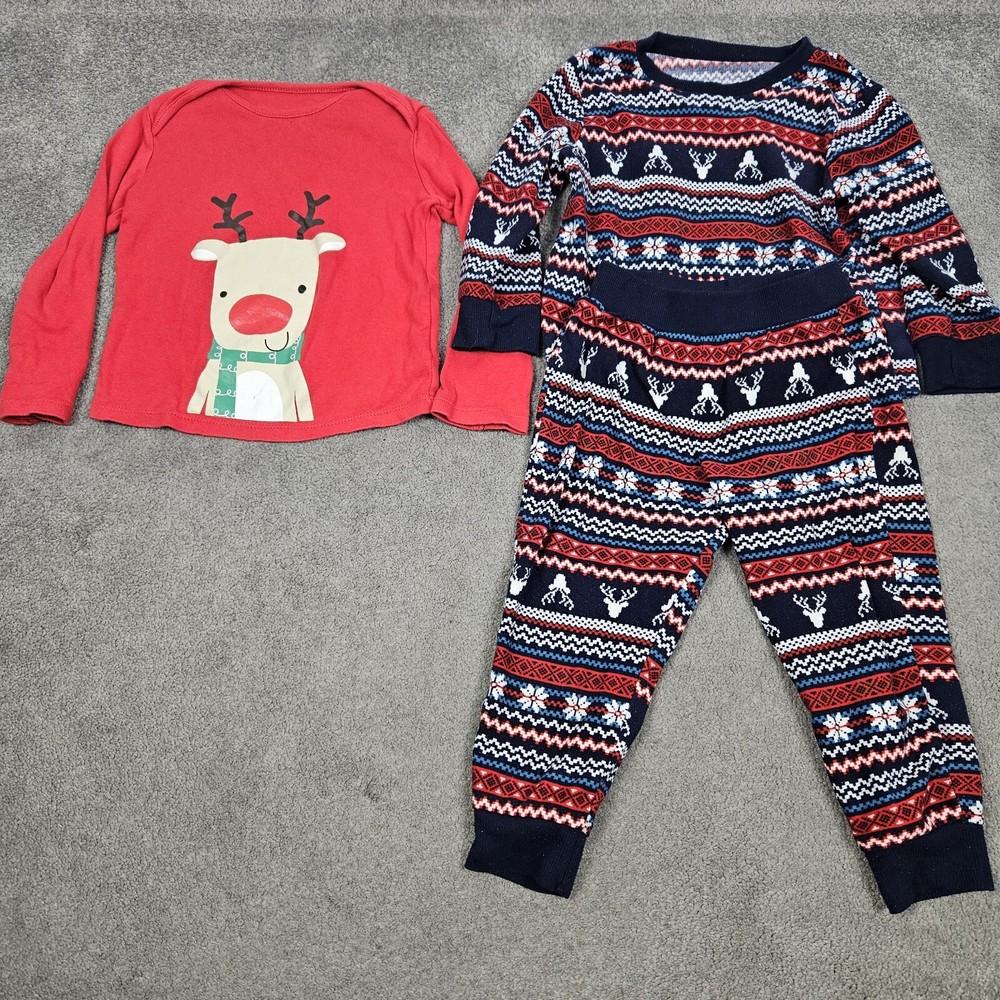 Christmas Clothes Bundle 2-3 Years Pyjamas Jumper Red Fair Isle Toddler Unisex