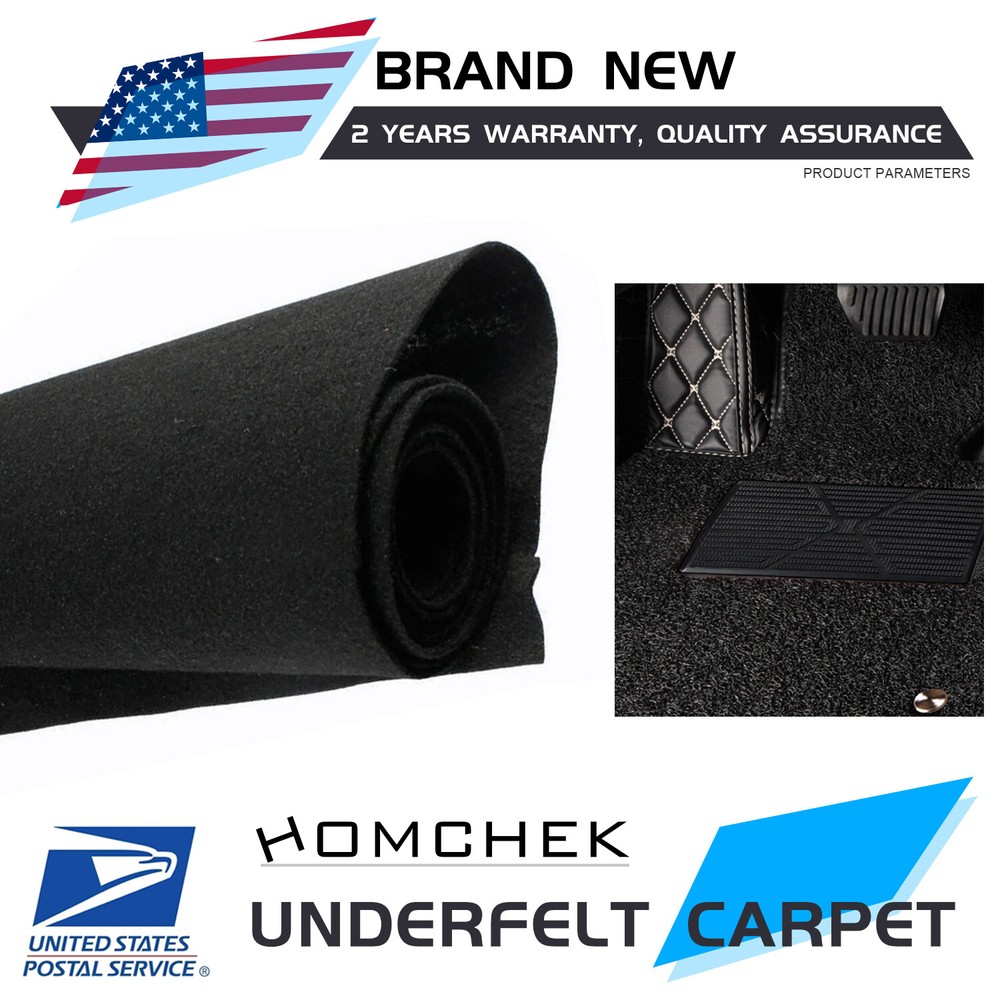 25.6-Inch Flexible Automotive Trunk Liner Upholstery Carpet 3.9m²