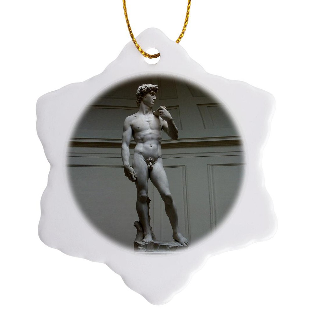 3D Rose Michelangelo David Statue Ornament for Home Decor