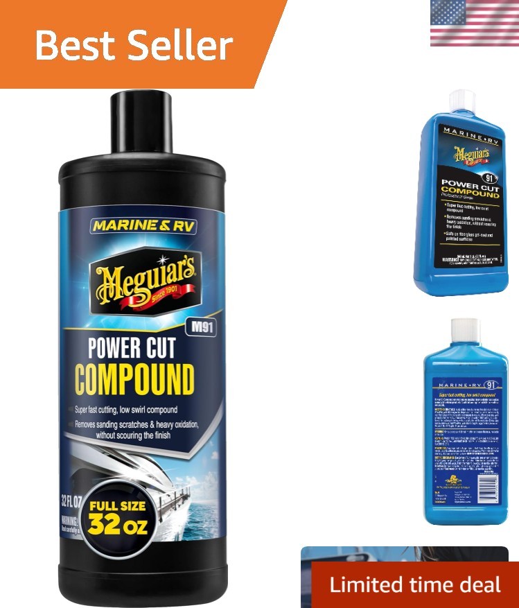 Meguiar's Marine/RV Power Cut Compound - 32oz for Flawless Surface Restoration