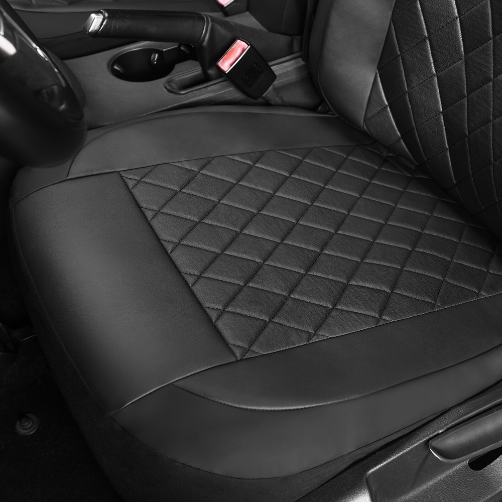 For Toyota Auto Car Seat Cover Full Set Leather 5-Seat Front Rear Protector