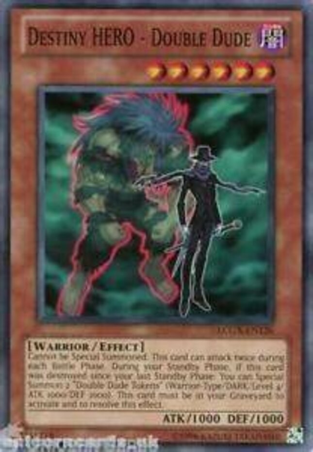 Destiny HERO Double Dude LCGX-EN126 Common Unlimited Edition Heavily Played