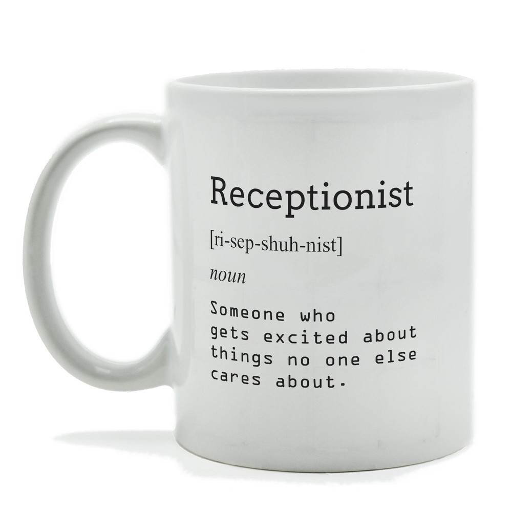 Funny Receptionist Definition Mug - Perfect Gift for Office Receptionists  