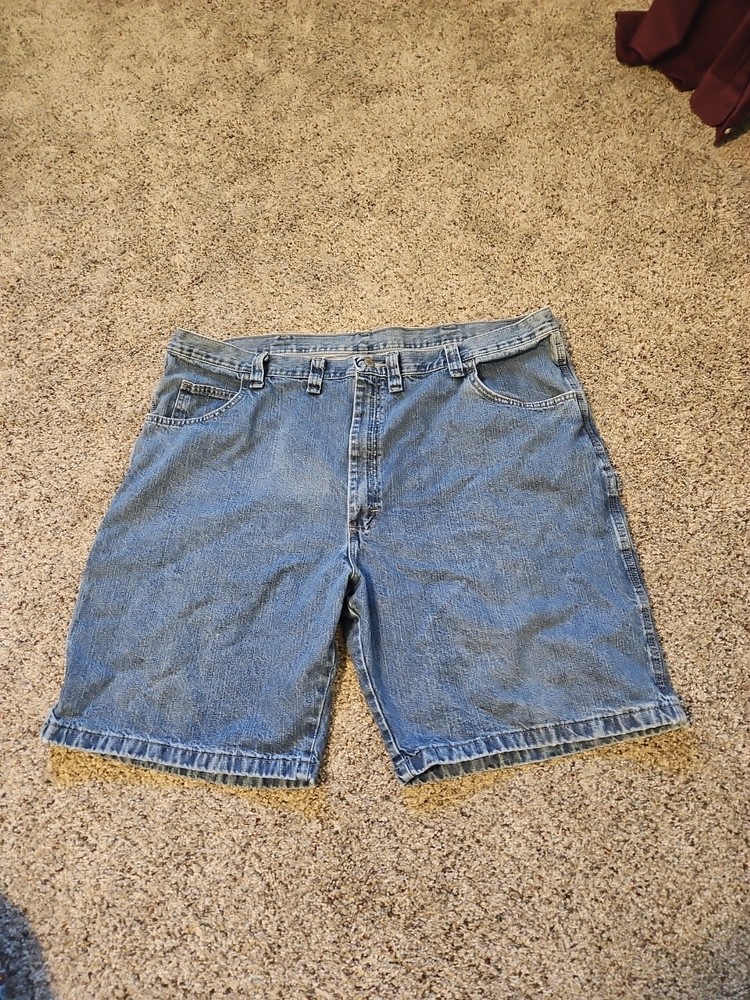 Wrangler Authentic Issue Mens Carpenter  Denim Blue Jean Shorts Size 44