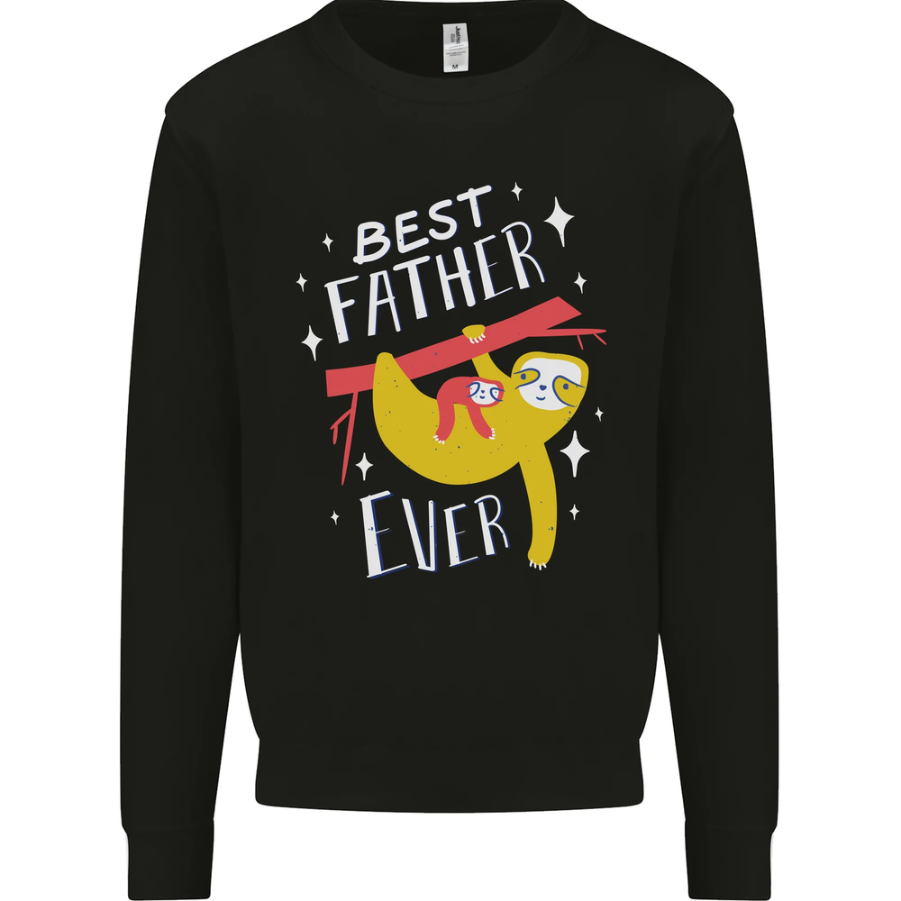 Fathers Day Funny Sloth Dad Daddy Mens Sweatshirt Jumper-image