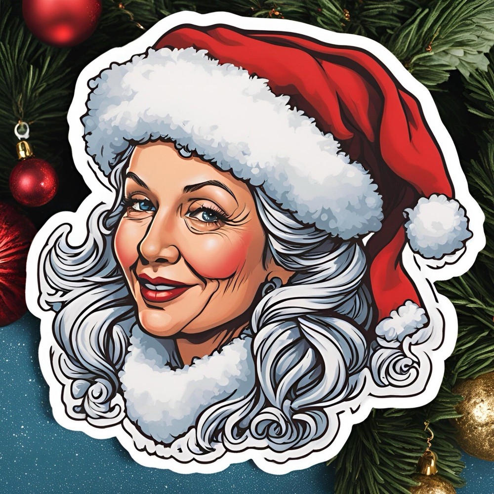 3x3” Mrs Clause Christmas sticker ON SALE! Card Making Scrapbooking Sticker Gift-image