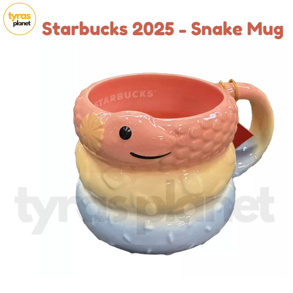 2025 Lunar New Year Starbucks Snake Ceramic Mug 14 oz Gift Set New