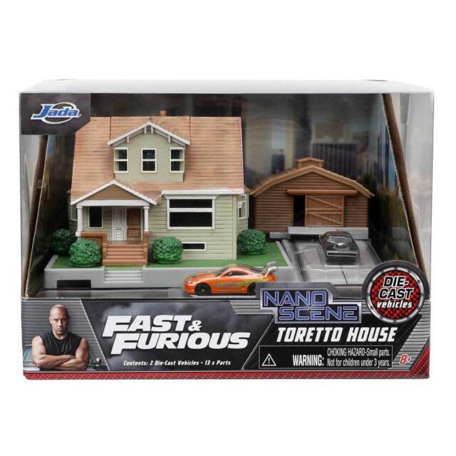 Jada Toys 33668 House Display Diorama with Die-cast Car Fast & Furious Dom House