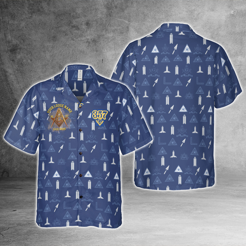 Personalized Freemason Hawaii Shirt 3D All Over Print Hawaiian Shirt Size S 5XL