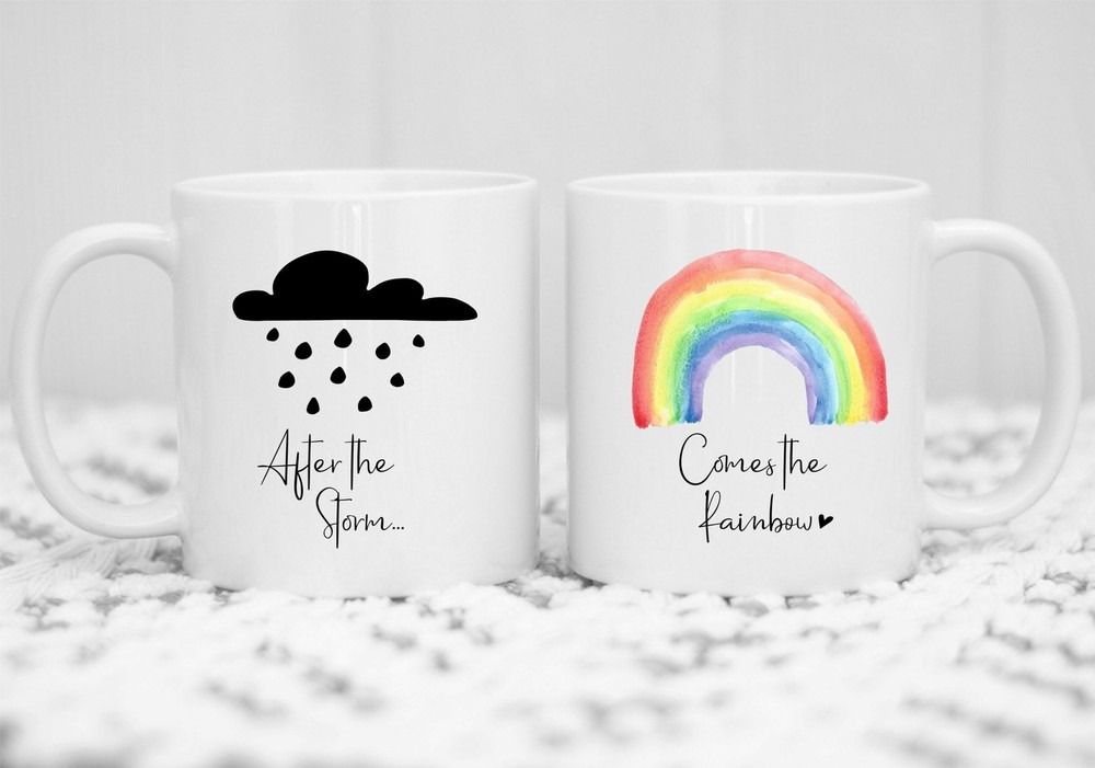 Rainbow Mug Personalised Cup After The Storm Mug Cute Mug Custom Mug Handmade
