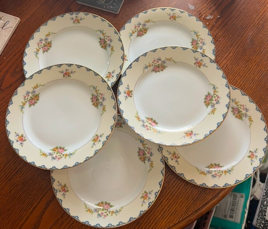 Antique Noritake Athlone M Pattern Vintage 7 1/2 salad plates 80460 EUC