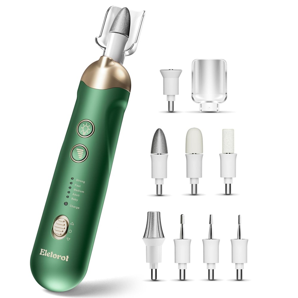 Professional Manicure Pedicure Nail File Kit: 8 in 1 Electric Nail File Set, ...