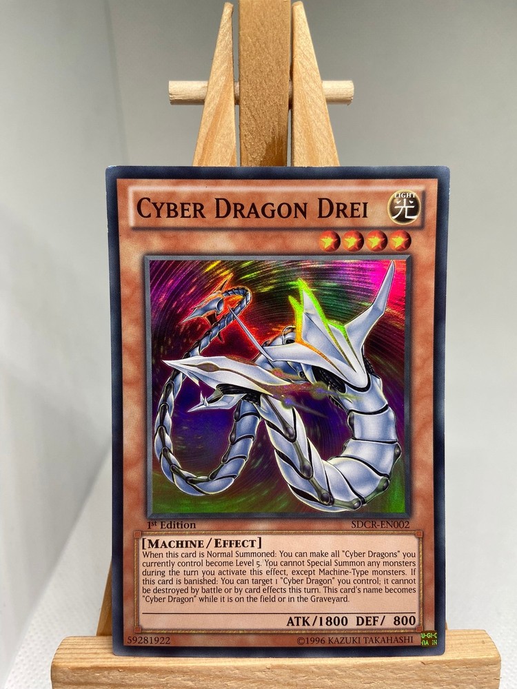 Cyber Dragon Drei Super Rare 1st Edition SDCR-EN002 LP Yugioh Card-image