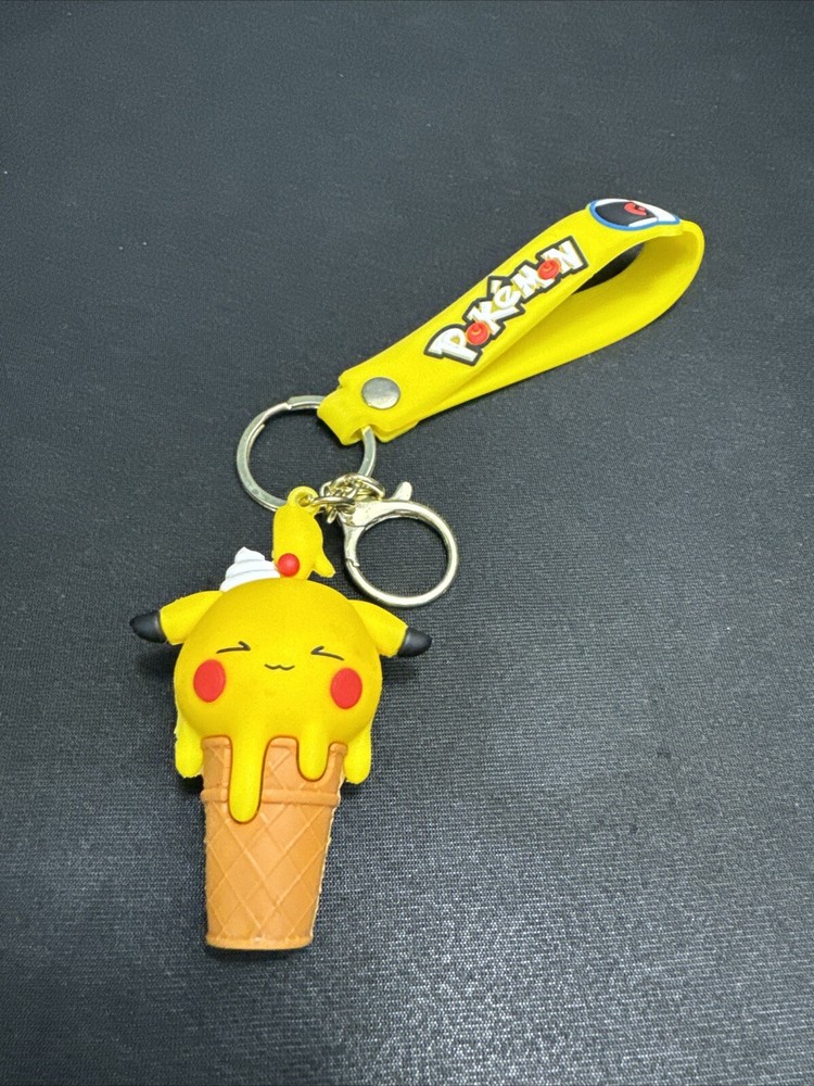 Pokemon Pikachu Ice Cream Keychain Free Shipping