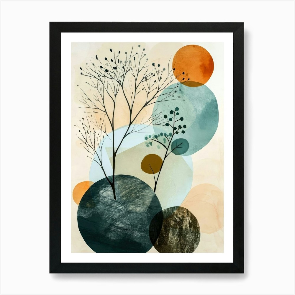 Abstract Trees Framed Wall Art Canvas Print Picture Poster  
