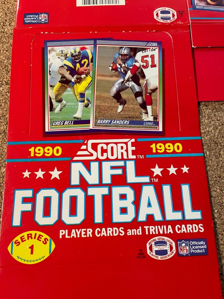 2 - 1990 Score NFL Football Cards EMPTY Boxes Series 1-2  Free Shipping