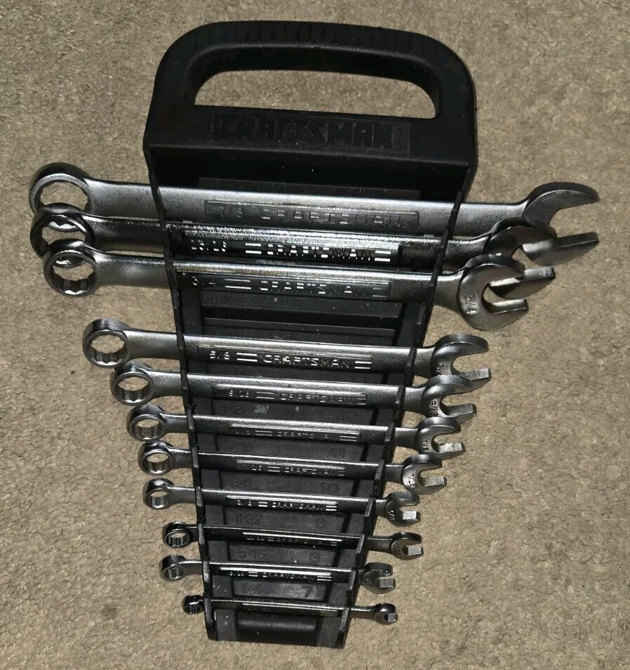 Craftsman 11-Piece Combination Wrench Set 1/4 to 7/8 Inch Double-Ended-image