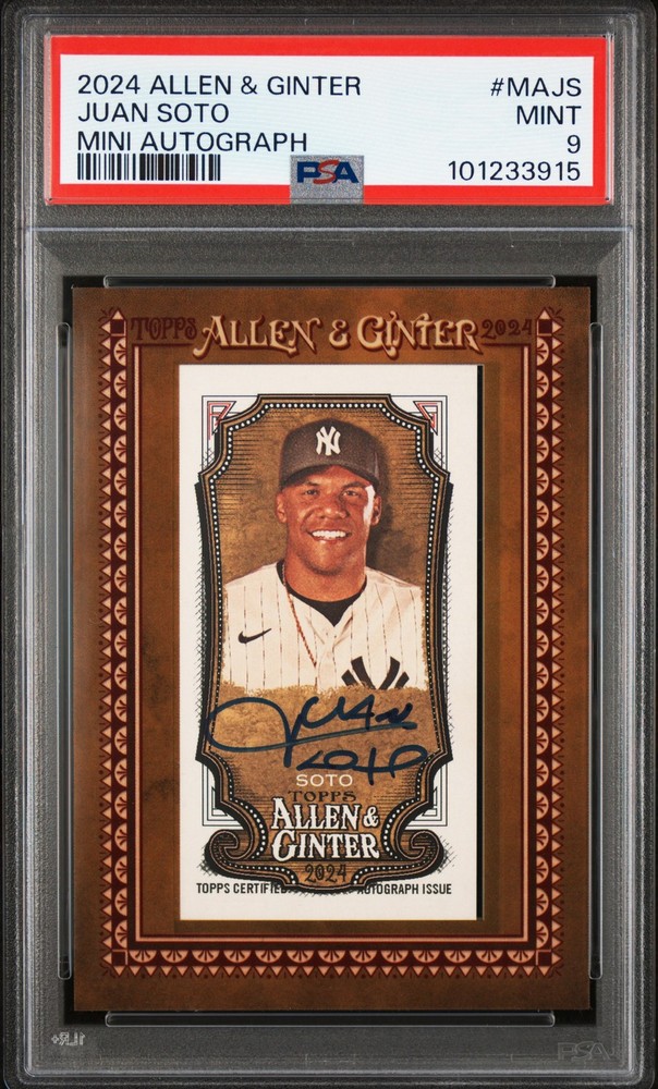 2024 Topps Allen & Ginter Mini Juan Soto Autograph #MAJS PSA 9 NM-MT