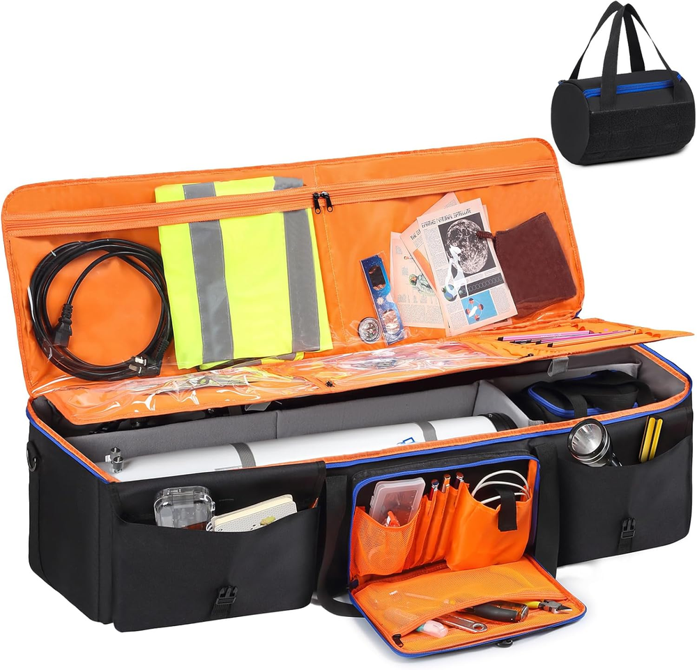 Bolsa grande para telescopio, estuche de transporte para telescopio de 40 pulgadas para tubo y trípode para telescopio,