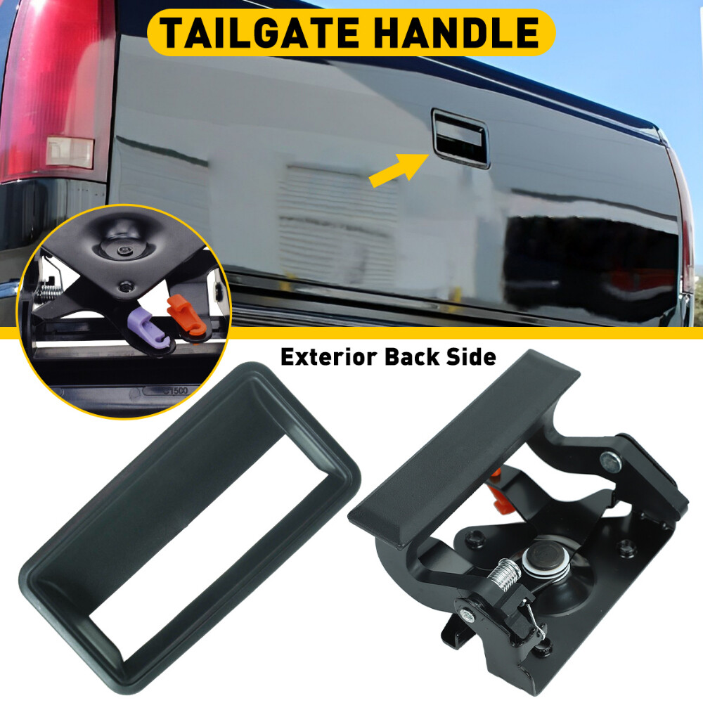 Black Handle Tailgate Bezel for GMC Chevy CK 1500 2500 3500 Pickup Trucks