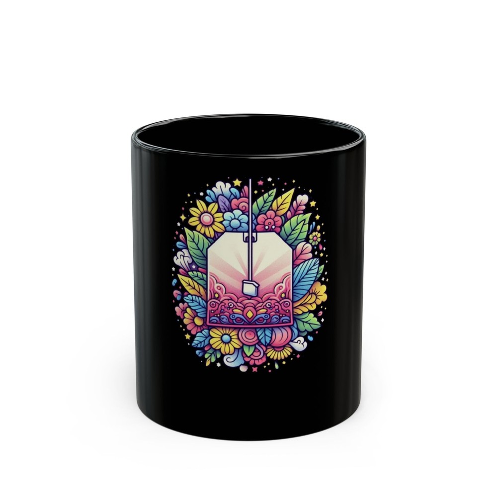 Colorful Floral Tea Mug | Gift for Tea Lovers, Home Decor, Kitchenware, Unique