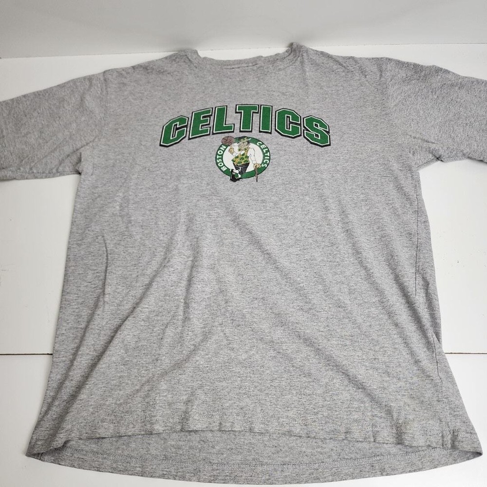 NBA Boston Celtics #5 GARNETT Gray Short Sleeve T-Shirt Men's Size L